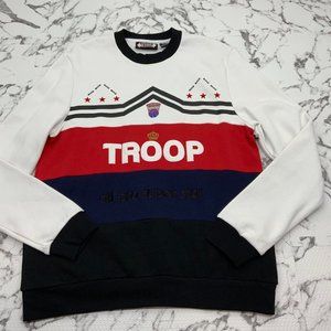 Men's Troop White Black Navy Red Crewneck Sweater
